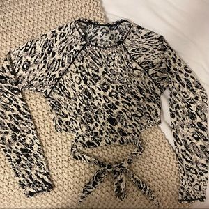 Animal print bikini top